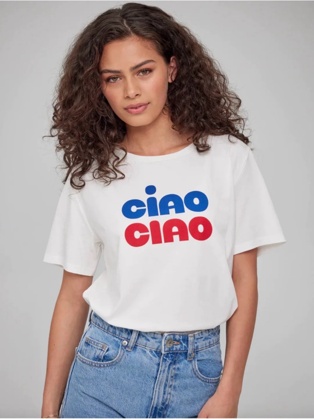 SOUTH PARADE ciao ciao tee in off white